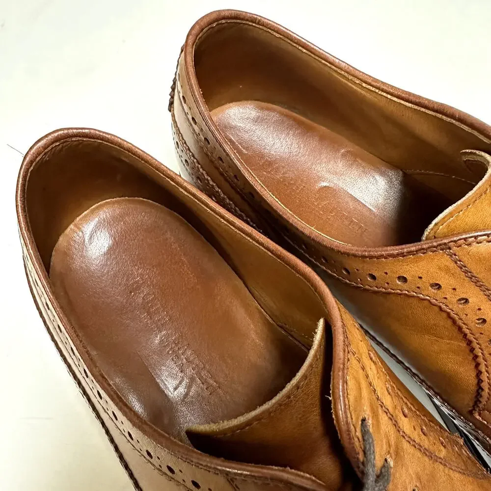NEW HEELS Allen Edmonds x Ralph Lauren Brown Longwing Wingtip Made in USA 11.5